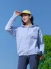 Ropa de Protección Solar Estilo Montaña para Mujer UPF50+ Verano Ligera Transpirable Ropa de Protección Solar con Sensación a Hielo con Capucha Chaqueta de Protección Solar Anti-UV