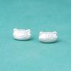 Plata Pura 999 Gato Baguette Accesorios con Cuentas Pulsera de Cuerda Trenzada Hecha a Mano DIY Gato de la Suerte Joyería de Plata Regalo para Novia