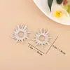 Accesorios de Joyería de Aleación Retro DIY Colgante Flor de Sol Luna Estrella Colgante Collar Brillante Pendientes Pulsera Accesorios