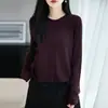 Cardigã de tricô com gola redonda em estilo minimalista para mulheres, perfeito para o início do outono, leve, feito com lã sintética de alta qualidade, branco elegante, versátil como camada base