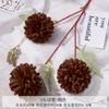 Buquês de flores artificiais marrons para salões de casamento, decorações de teto, marcadores de corredor e fundos na cor de caramelo; arranjos de flores de seda.