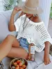Ropa de Mujer Xinshangyu Primavera y Verano Más Vendido Transfronterizo Vacaciones Casual Moda Nuevo Top de Lana Tejido Hueco