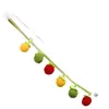 Juguete de Cuerda con Hierba Gatera, Caqui y Tomates Pequeños, Palo Juguete para Gatos con Cascabel, Juguete para Gatos para Entretenimiento, Gadget para Provocar Gatos