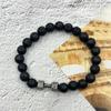 DF Nova Pulseira de Contas Pedra Vulcânica Haltere Joias Europeias e Americanas Masculino e Feminino Pedra Natural Turquesa Acessórios Quentes Transfronteiriços