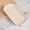 Pratos retangulares de plástico para servir rolinhos de arroz, pratos de churrasco e pratos de hot pot; uso comercial e doméstico; pratos para rolos de arroz com duas alças