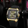 Lige/Lige Nuevo Reloj Deportivo Retro de Silicona Resistente al Agua Cuadrado con Calendario Reloj de Cuarzo