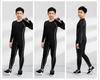 Traje ajustado adulto niños manga larga traje ajustado mallas traje de fitness talla 22-2XL