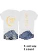 Estación Independiente Transfronteriza Verano Europeo y Americano Camiseta Luna y Letras Cuello Redondo Cuello Alto Manga Corta ebay Camiseta de Mujer