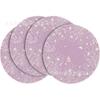 TEMU Mantel Redondo Explosivo de Primavera Patrón de Flores Lavanda Material de Lino Mantel Decorativo Americano de Primavera