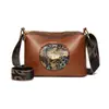 Bolso Cruzado de Hombro Nuevo para Mujer Invierno 2025 Tres Capas Gran Capacidad Casual Cuero Suave Correa Ancha para el Hombro Bolso Cruzado de Moda