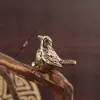 Pardal Pequenos Enfeites Artesanato em Latão Quiosque Pequenos Enfeites Criativos de Micro Paisagem Enfeites Culturais de Brinquedo Pássaros Atacado