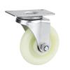 Ruedas blancas para muebles de 3, 4 y 5 pulgadas, ruedas medianas de nailon con dirección direccional, para carrito de comedor, ruedas universales con freno