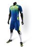 Venta al por mayor tuanding impresión-secado rápido adulto niños azul zafiro verde fluorescente patrón que cambia de color fútbol manga corta traje de entrenamiento pie
