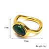 Anillo de la suerte irregular de estilo INS para mujer, con circonitas ligeras, de lujo, combinable con todo, de acero de titanio y oro de 18 quilates.