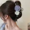 Nuevo Pasador de Flores de Malla Suave de Verano 2026 para Mujer, Estilo de Alta Gama, Pasador Dulce para Recogidos en la Parte Trasera de la Cabeza, Pinza de Tiburón