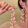 Apenas para Flores! Brincos de Flor Dopamina para Mulheres, Brincos Estilo Férias de Primavera, Brincos Coloridos Doces com Franjas