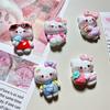 Diy crema pegamento flor de cerezo gato caricatura Paquete de material de alta calidad horquilla parche hecho a mano colgante casero accesorios de resina