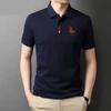 (Apoya una generación de cabello) camiseta de verano de manga corta para hombre bordado talla grande camisa POLO tendencia negocios comercio exterior mayoreo
