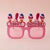 Gafas de Feliz Cumpleaños de Xiaohongshu, Decoración Popular para Pasteles, Accesorios Divertidos para Fotos de Pasteles, Accesorios para Selfies