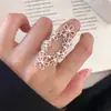Anillo de Flor Hueca Estilo Coreano, Anillo de Moda de Lujo Ligero, Sencillo y Exquisito, Anillo de Flor Versátil
