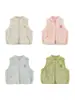 Wuli Bu Yi 2026 Invierno Nuevo Chaleco Chaqueta de Piel para Niños Niñas Dibujos Animados Pequeño Monstruo Chaleco Cálido