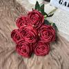 Flor artificial vermelha simulação flor artificial acabada flor de casamento arranjo de chão flor de paisagismo sentido avançado arranjo de flores para sala de estar ornamentos