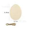 Al por mayor Transfronterizo Piezas de Madera de Huevo de Colores en Blanco Decoraciones para Fiesta de Pascua DIY Graffiti en Paredes del Hogar Adornos de Regalo