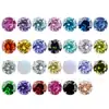 Aretes de Titanio G23 Chapados en Platino para Hélice Auricular Aretes de Titanio Chapados al Vacío en Oro Blanco Joyería para Piercing Corporal con Zirconia 5A