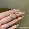 Brincos de Argola com Zircônia Microcravejada em Prata 925 Acessíveis Luxo Moda Exquisitos High-End Doces Elegantes para Mulheres