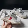 2368 Zapatos de Lona con Estrellas para Niños de Cuatro Estaciones Moda Coreana Lentejuelas Zapatos Casuales para Niños y Niñas Suela Suave Zapatos Pequeños Sucios