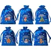 Nueva bolsa de satén con cordón navideña transfronteriza, bolsa colorida de caramelos para niños para regalos de fiesta de Navidad