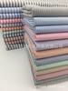 CVC tejido de camisa de doble hebra con rayas Oxford de artesanía completa poliéster algodón tejido rayado en stock