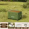 Caja de Almacenamiento para Camping al Aire Libre Puerta Lateral Extra Grande Camping Cubierta de Madera Caja Plegable Caja Organizadora de Almacenamiento para Maletero de Coche
