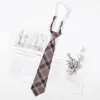 Corbata Marrón Camisa Oscura para Estudiantes Varones, Estilo Universitario, Rayas Color Café Retro Corbata de Lazo JK Decorativa Sin Corbata, Accesorio para Mujer