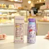 Nueva taza de agua infantil de gato de dibujos animados, taza termo de acero inoxidable 316 con asa, taza portátil con pajita para uso doméstico