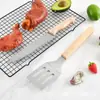 Amazon Conjunto de Ferramentas para Churrasco de Aço Inoxidável Ferramenta Combinada Conjunto para Churrasco ao Ar Livre Cabo de Madeira de Rio Conjunto para Churrasco