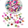 100 Piezas de Cuentas de Arcilla Suave de Animales Arcoíris de 10 mm en una Bolsa, Accesorios DIY, Estrella de Cinco Puntas, Cuentas de Arcilla Suave con Forma de Corazón