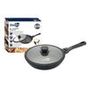 Sartén de fondo plano Mafengstone Starlux negro mango desmontable olla para cocinar, olla para sopa, sartén antiadherente 24/26/28cm Universal para estufa SL-1624SCB
