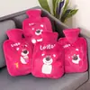 Versión coreana de bolsa de agua caliente de peluche de conejo número grande bolsa de agua caliente de PVC inyección de agua compresa caliente fuente de calor para manos punto venta caliente transfronteriza