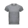 Camiseta de Tricô Manga Curta Masculina Marca Tendência Slim Fit Elástica Valoriza a Silhueta Cor Sólida Versátil Casual Gola Redonda Camada Base