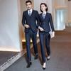 Grosso Royal Blue Professional Suit Jacket Roupas de trabalho Homens e mulheres Mesmo terno não passável terno vestido de negócios