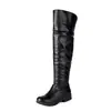 Nuevas Botas de Motocicleta de Tacón Medio Europeas y Americanas Botas Altas hasta la Rodilla Botas de Caballero Tallas Grandes 40-51 Botas de Exportación de Amazon