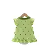 Novo Vestido de Verão para Meninas, Romper de Princesa Fofo com Gola Polo 3D de Melancia para Bebês