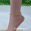Versão coreana de corrente de tornozeleira de tendência de moda simples feminina popular online nicho senso de design alto senso joia para pé atacado tendência