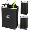 Botella Plegable Amazon con Tapa Clasificación Caja Reciclaje Botellas Gran Capacidad Bambú Impermeable Tela Oxford Caja de Almacenamiento