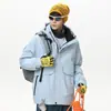Chamarra de Plumas para Hombre Invierno Nueva Exterior Ocio Deportes Holgada con Capucha Moda Cálida 90 Relleno de Plumón de Pato Blanco Chamarra para Hombre