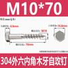 Tornillo Autorroscante Hexagonal Externo de Acero Inoxidable 304, Rosca Gruesa Media Rosca Tornillo para Madera, Tornillo Autorroscante Din571 Tornillo para Madera M6M12