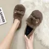 Novos Sapatos Peludos da Moda Estilo Coreano Outono/Inverno 2026, Sola Grossa, Forrados com Lã, Quentes, Tendência, Sapatos de Algodão Femininos, Mocassins
