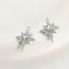 Pendente Cruz Estrela de Seis Pontas Cor Ouro Real Galvanizado 14K Conserva Cor Totalmente Cravejado de Diamante Material para Acessórios de Pulseira Colar Brincos Feitos à Mão DIY