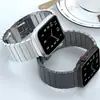 Adecuado para Apple Watch Correa de Acero Inoxidable Sólido de una Sola Hilera Hebilla Mariposa de Apple Watch Correa Metálica